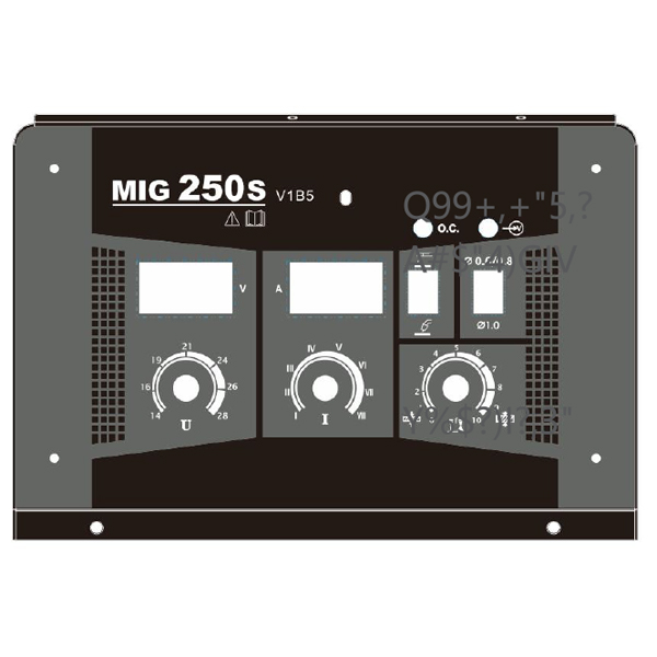 แผงควบคุมเครื่องเชื่อม RILON MIG250S พร้อมปุ่มปรับไฟเชื่อม